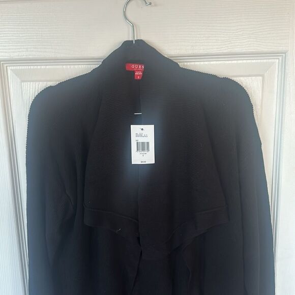 Guess women’s Maidan longline cardigan in black - Picture 6 of 7